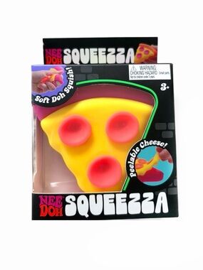 NeeDoh Squeezza Viral orange crust Pizza Squishy Toy Authentic Fidget Nee Doh